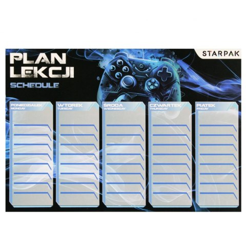 Plan lekcji z naklejkami na zeszyt Pad STARPAK 553577