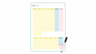 Planer magnetyczny miesięczny Pastel BIURFOL PMP-01-01