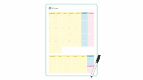 Planer magnetyczny miesięczny Pastel BIURFOL PMP-01-01