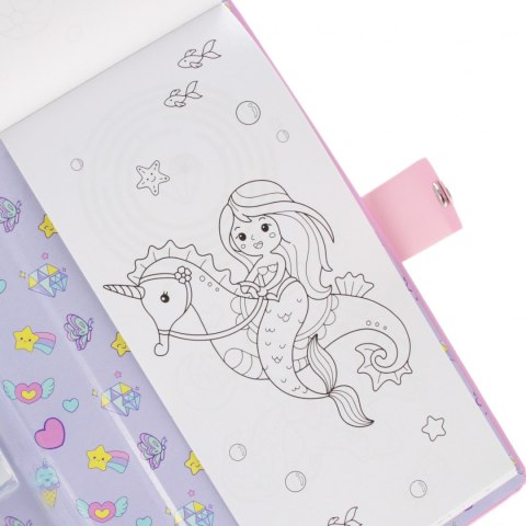 Zestaw kreatywny do kolorowania naklejki, kredki, diamenciki Unicorn STARPAK 552493