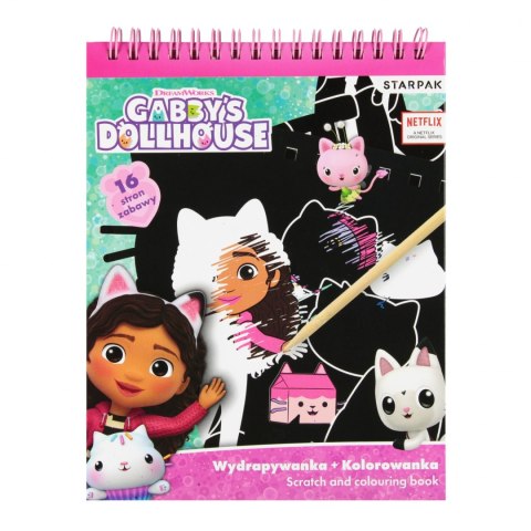 Zestaw kreatywny wydrapywanka z kolorowanką Gabbys Dollhouse STARPAK 552510