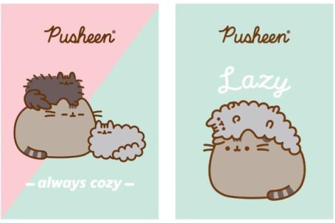 Zeszyt A4/32k kratka laminowany Pusheen U-pap A 15 ST. MAJEWSKI 675249