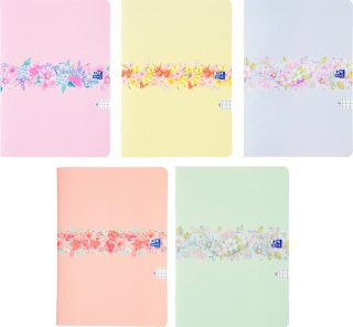 Zeszyt OXFORD FLOWERS A5 60 kartek kratka z marginesem