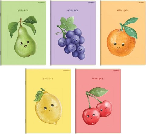 Zeszyt TOP 2000 HAPPY FRUITS A5/32 kartki linia z marginesem