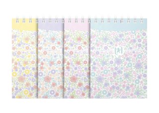 Blok notatnikowy na spirali OXFORD FLORAL A7 70 kartek linia