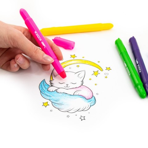KREDKI GEL 8KOL KOTKI W SZTYFCIE DERF KIDEA ETUI
