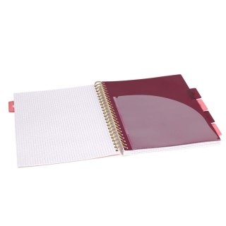 Kołozeszyt A4/100k kratka oprawa PP 80g Kwiat zielony STRIGO PADS077