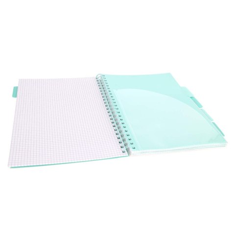 Kolozeszyt A4/100k kratka oprawa PP 80g czarny Kot STRIGO PADS019