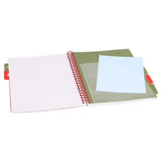 Kołozeszyt A4/100k kratka oprawa PP 80g papuga STRIGO PADS060