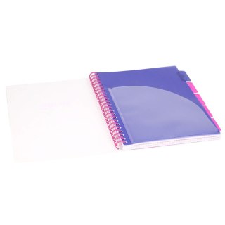 Kołozeszyt A4/100k kratka oprawa PP 80gh Neon zielony STRIGO PADS010