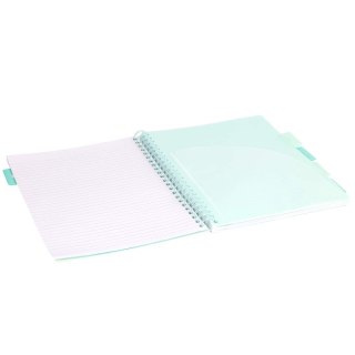 Kołozeszyt A4/100k linia oprawa PP 80g czarny Kot STRIGO PADS091