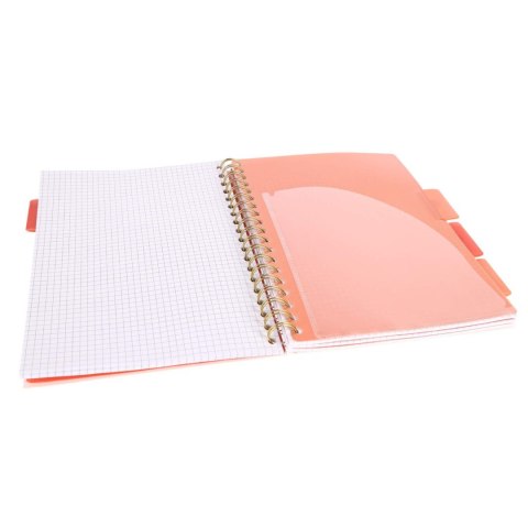Kołozeszyt B5/100k kratka oprawa PP 80g kwiaty beż STRIGO PADS079