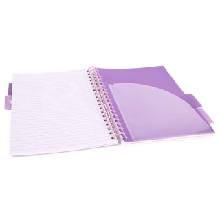 Kołozeszyt B5/100k linia oprawa PP 80g czarna Panda STRIGO PADS097