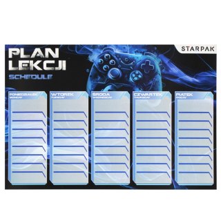 Plan lekcji z tabliczką mnożenia A5 Gaming STARPAK 560066