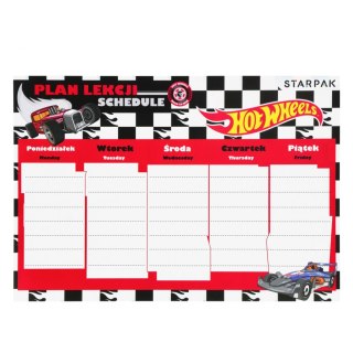 Plan lekcji z tabliczką mnożenia A5 Hot Wheels2 STARPAK 560051
