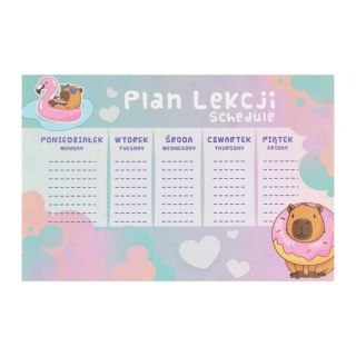 Plan lekcji z tabliczką mnożenia A5 Kapibara A 25 STARPAK 572478