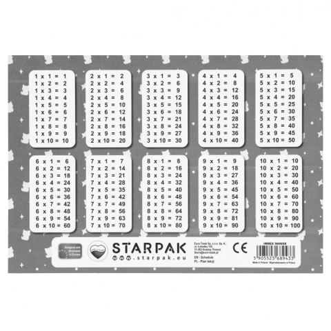 Plan lekcji z tabliczką mnożenia A5 Kitty STARPAK 560058