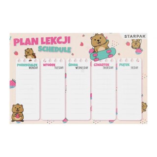 Plan lekcji z tabliczką mnożenia A5 Kuoka A 25 STARPAK 572479