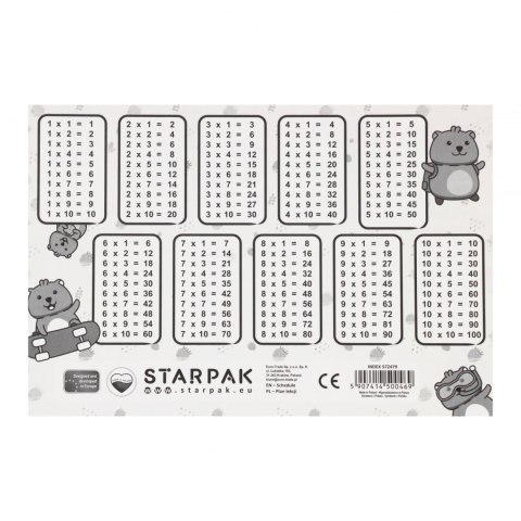 Plan lekcji z tabliczką mnożenia A5 Kuoka A 25 STARPAK 572479