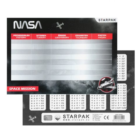 Plan lekcji z tabliczką mnożenia A5 NASA2 STARPAK 560064