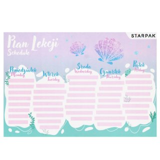 Plan lekcji z tabliczką mnożenia A5 Shell STARPAK 560059