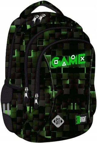 Plecak 1 zamek 4 kieszenie Stright Green Game ST.MAJEWSKI 681516