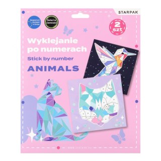 Zestaw kreatywny wyklejanie po numerach Animals STARPAK 563039