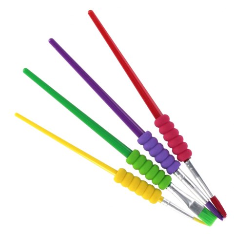 Zestaw pędzli szkolnych z gripem 4szt. STARPAK 563037