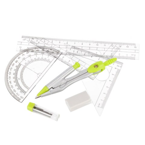 Zestaw szkolny geometryczny 7el. zielony STARPAK 560249