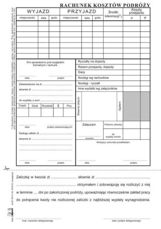 Delegacja/Polecenie wyjazdu służbowego offset A5