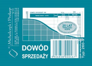 Druk Dowód Sprzedaży wielokopiujący A7 MICHALCZYK&PROKOP 260-9