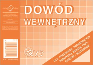 Druk Dowód Wewnętrzny A6 MICHALCZYK&PROKOP K-13