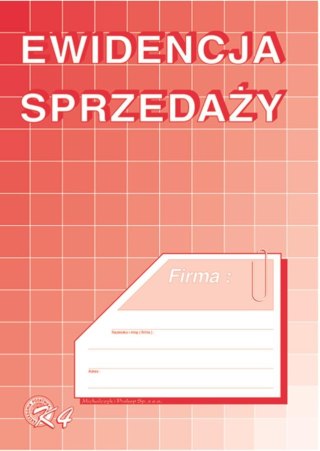 Druk Ewidencja Sprzedaży A5 MICHALCZYK&PROKOP K-4