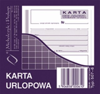 Druk Karta Urlopowa MICHALCZYK&PROKOP 507-6