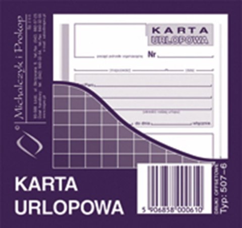 Druk Karta Urlopowa MICHALCZYK&PROKOP 507-6
