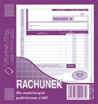 Druk Rachunek/Zwolnienie z podatku VAT MICHALCZYK&PROKOP 230-4