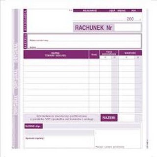 Druk Rachunek/Zwolnienie z podatku VAT MICHALCZYK&PROKOP 230-4