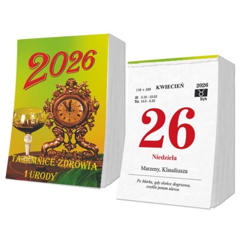 KALENDARZ ZDZIERAK 77X115 TAJEMNICE ZDRO SPT A 8