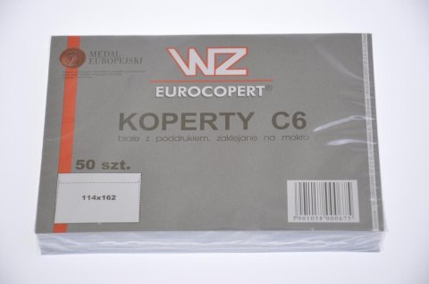 Koperta C6 nie klejona biała WZ F50