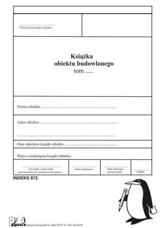 Książka obiektu budowlanego A4