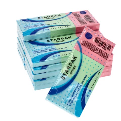 Notes samoprzylepny 50x40/100k pastel op3szt. A 12 STARPAK 139073