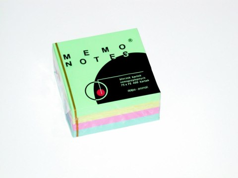 Notes samoprzylepny 75x75/400k pastel mix kolor MEMO NSKP