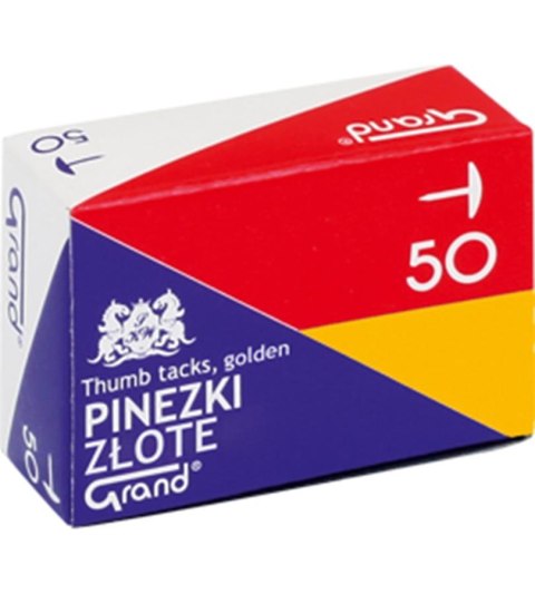 Pinezki biurowe złote GRAND G50 50 szt.