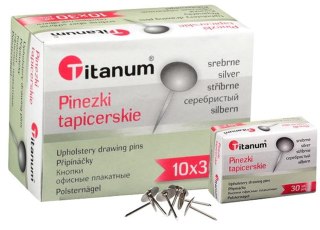 Pinezki metalowe srebrne 30 szt. SDM 82785