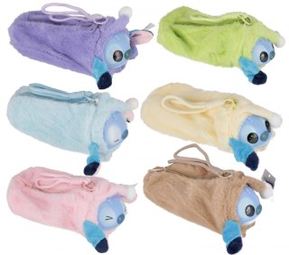 Piórnik saszetka pluszowy 1 zamek Stitch sznurek mix