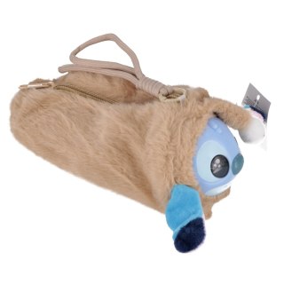 Piórnik saszetka pluszowy 1 zamek Stitch sznurek mix