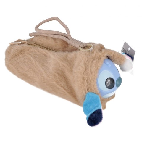 Piórnik saszetka pluszowy 1 zamek Stitch sznurek mix