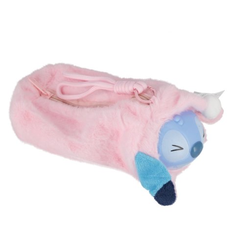 Piórnik saszetka pluszowy 1 zamek Stitch sznurek mix