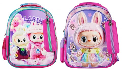 Plecak Labubu 26x37x12 2zamki 2kieszenie 2mix 3D 333578
