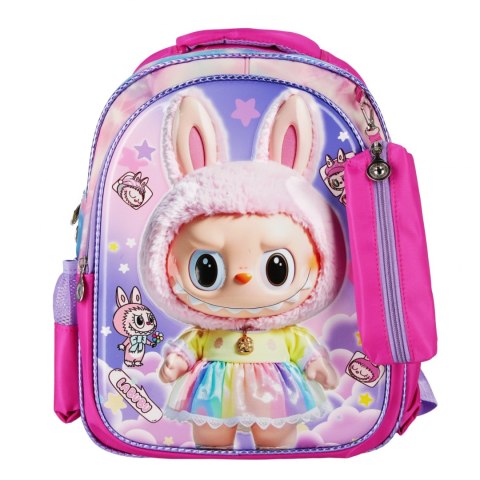 Plecak Labubu 26x37x12 2zamki 2kieszenie 2mix 3D 333578
